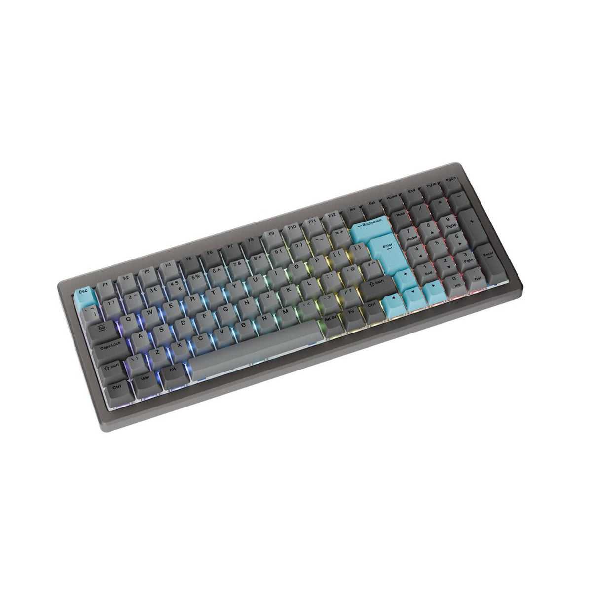 Ducky Cushion 98 | Mechanical keyboard | UK ISO | Nickel | Silent Green switches