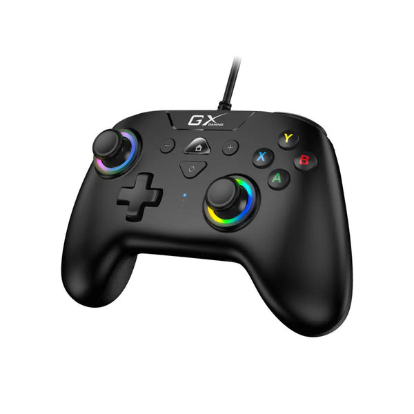 Genius MaxFire GX-23UV | Wired USB gamepad | RGB joysticks and vibration | Black