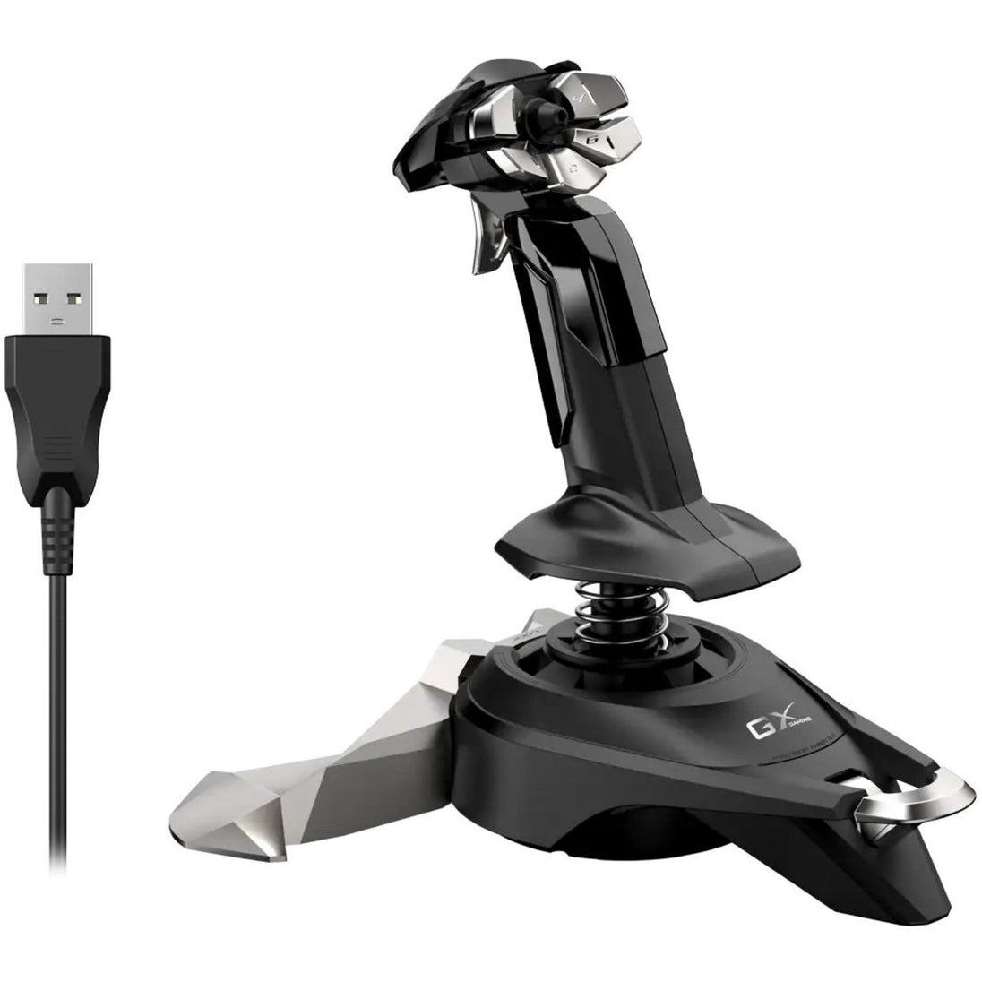 Genius MaxFire F27 | USB flight joystick | 4-axis with 12 buttons | Black