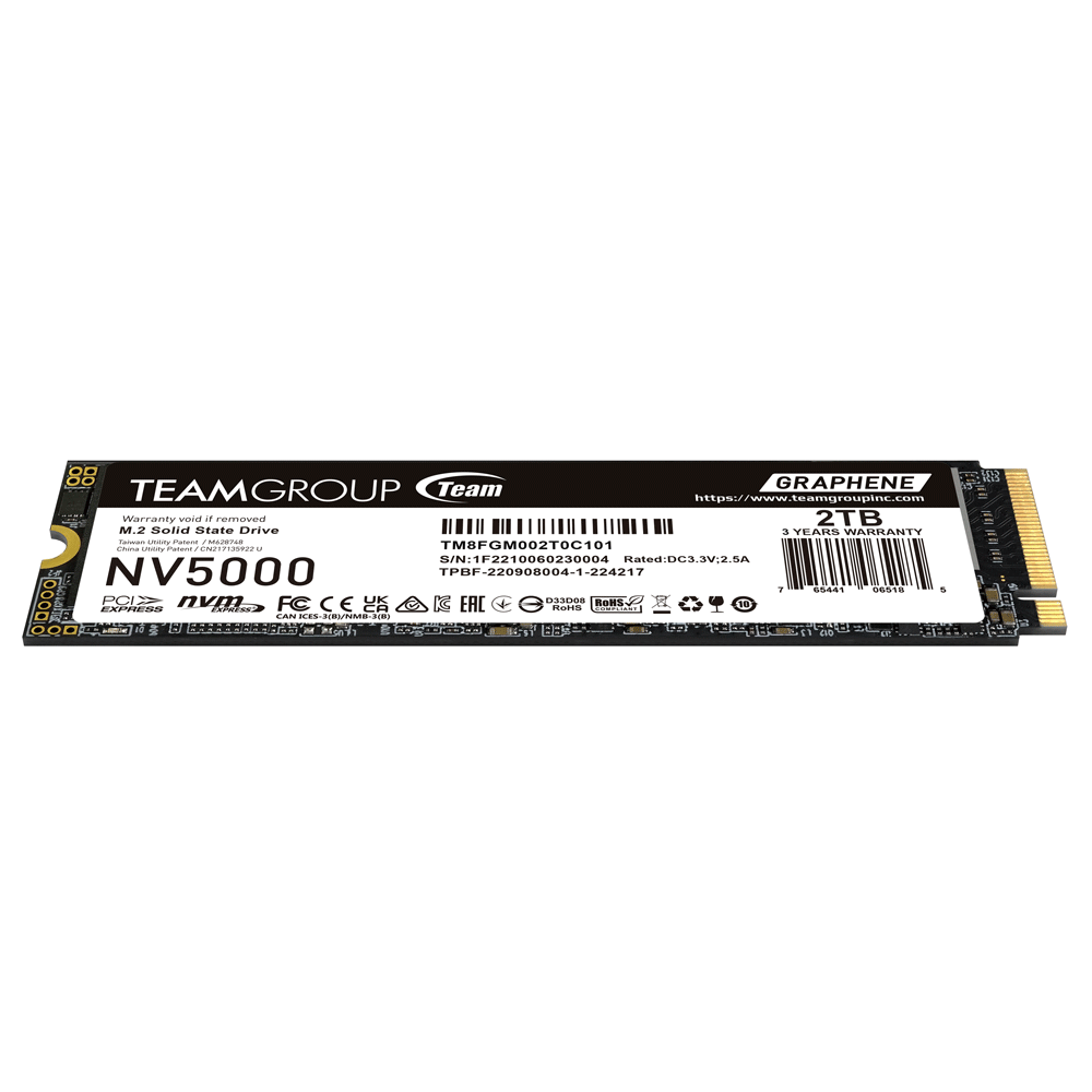 TEAM NV5000 | 2TB M.2 SSD | PCIe 4.0 x4 NVMe | M.2 2280