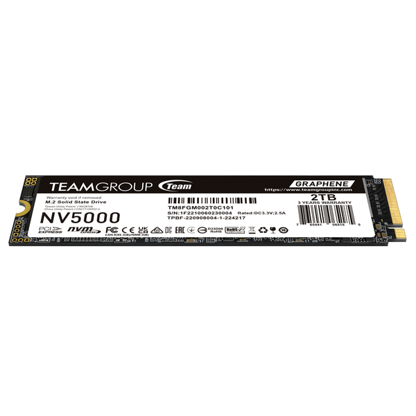 TEAM NV5000 | 2TB M.2 SSD | PCIe 4.0 x4 NVMe | M.2 2280