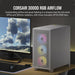 CORSAIR 3000D RGB AIRFLOW | Mid-tower PC case | Three AR120 RGB fans | White