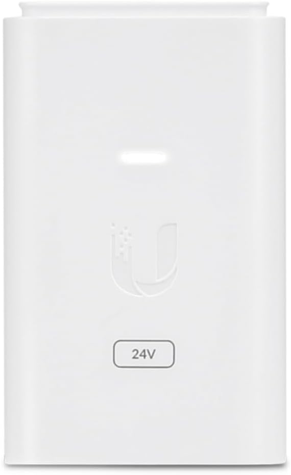 Ubiquiti 24V PoE Adapter | Passive PoE injector | 24V 12W Gigabit | White