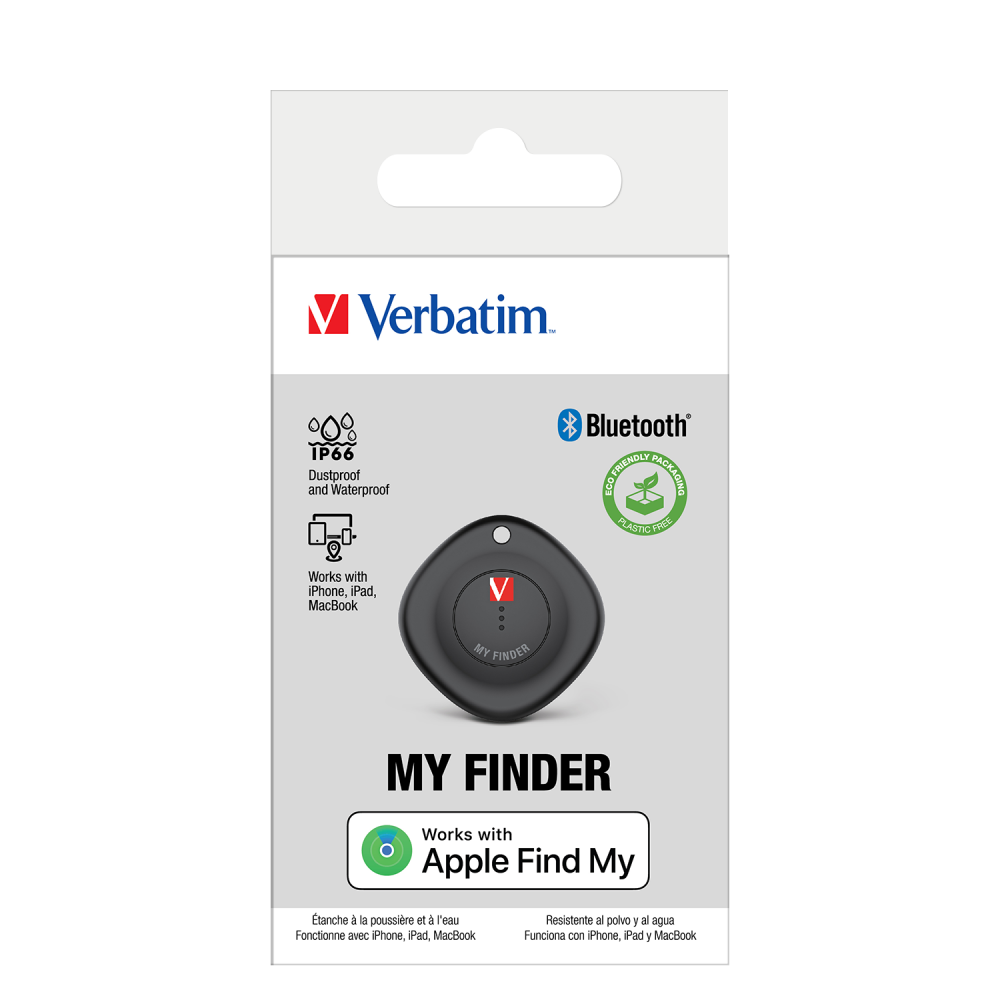 Verbatim My Finder | Bluetooth tracker | Apple Find My | 1 pack | Black