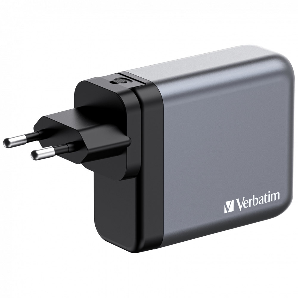 Verbatim GNC-140 | GaN wall charger | 140W 4-port | EU UK US