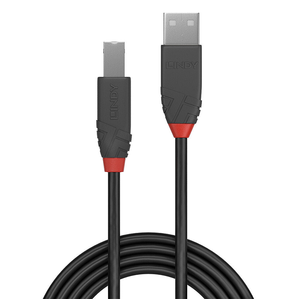 LINDY Anthra Line | USB 2.0 A to B cable | 480Mbps | 3m
