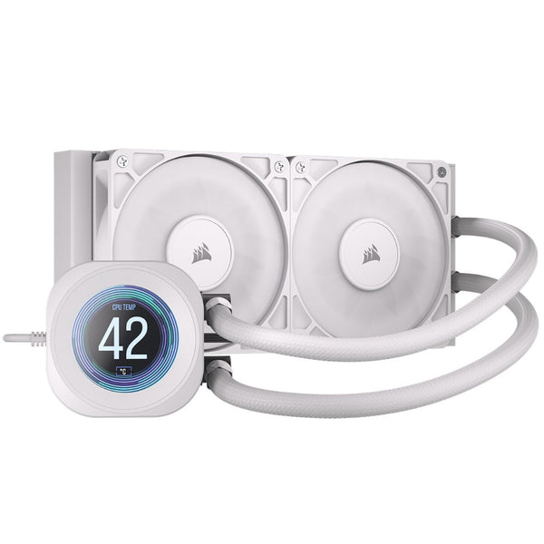 CORSAIR NAUTILUS 240 RS LCD | Liquid CPU cooler | 240mm radiator | White