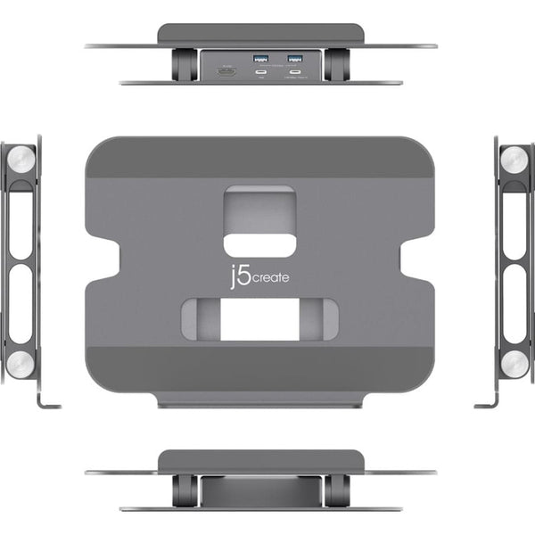J5create JTS327-N | Laptop stand with USB-C dock | 4K HDMI and 100W PD