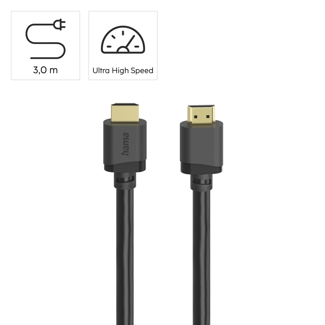 Hama 00202029 | Ultra High Speed HDMI cable | 8K certified | 3 m | Black