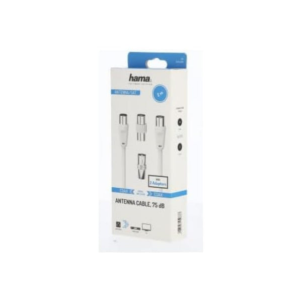 Hama Antenna Connection Kit | 2 m with 2 adapters | White