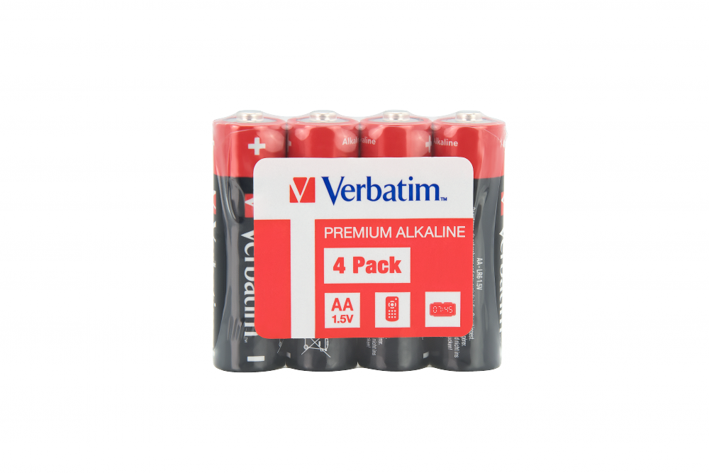 Verbatim 49501 | AA alkaline batteries | 1.5 V | 4 pack