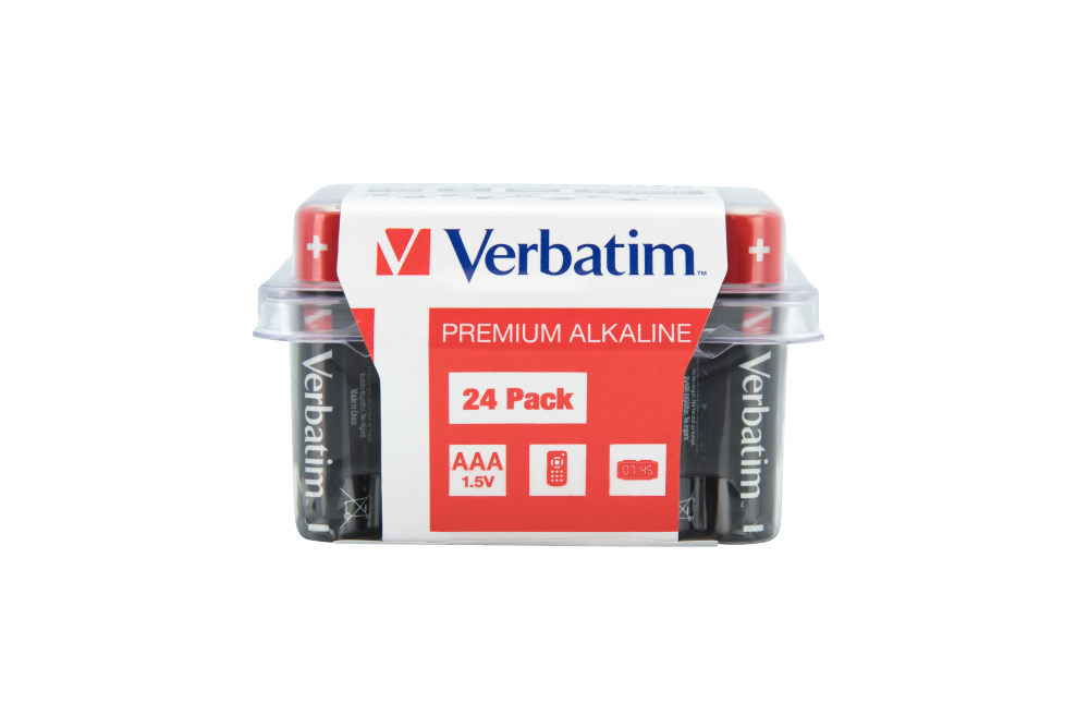 Verbatim AAA Alkaline Batteries | 1.5V | 24 pack
