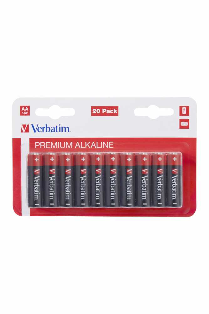 Verbatim 49877 | AA alkaline batteries | 1.5 V | 20 pack