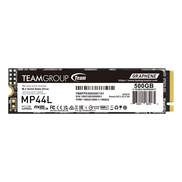 TEAMGROUP MP44L | M.2 NVMe SSD | PCIe 4.0 x4 | 500GB