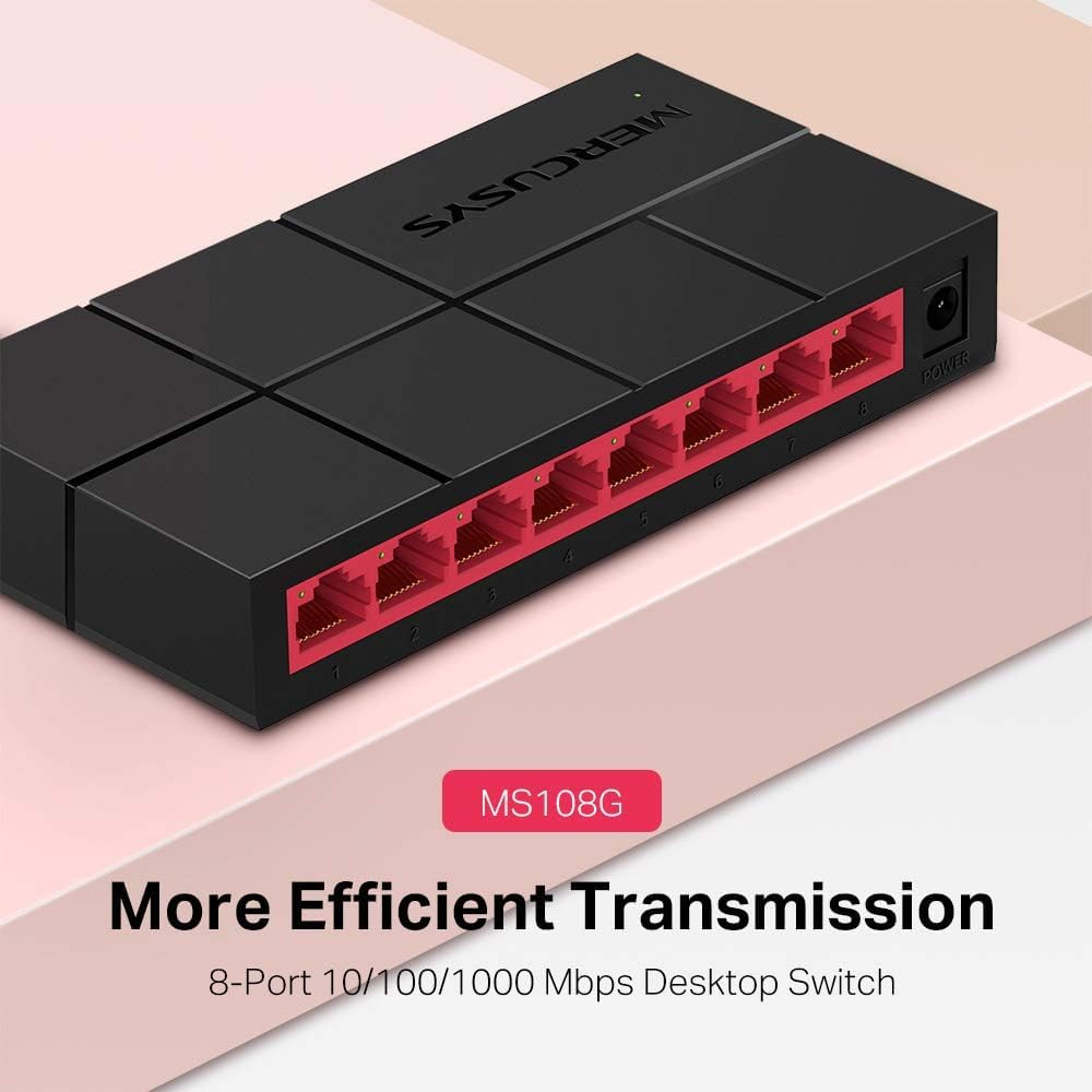 MERCUSYS MS108G | Gigabit Ethernet switch | 8 ports | Desktop