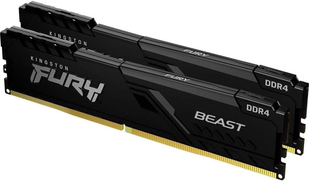 Kingston FURY Beast KF432C16BBK2/32 | 32GB DDR4 RAM kit | 3200MT/s CL16 | Black