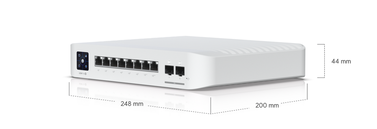 Ubiquiti UniFi Pro 8 PoE | Managed Layer 3 switch | 8 GbE and 2 SFP+ ports