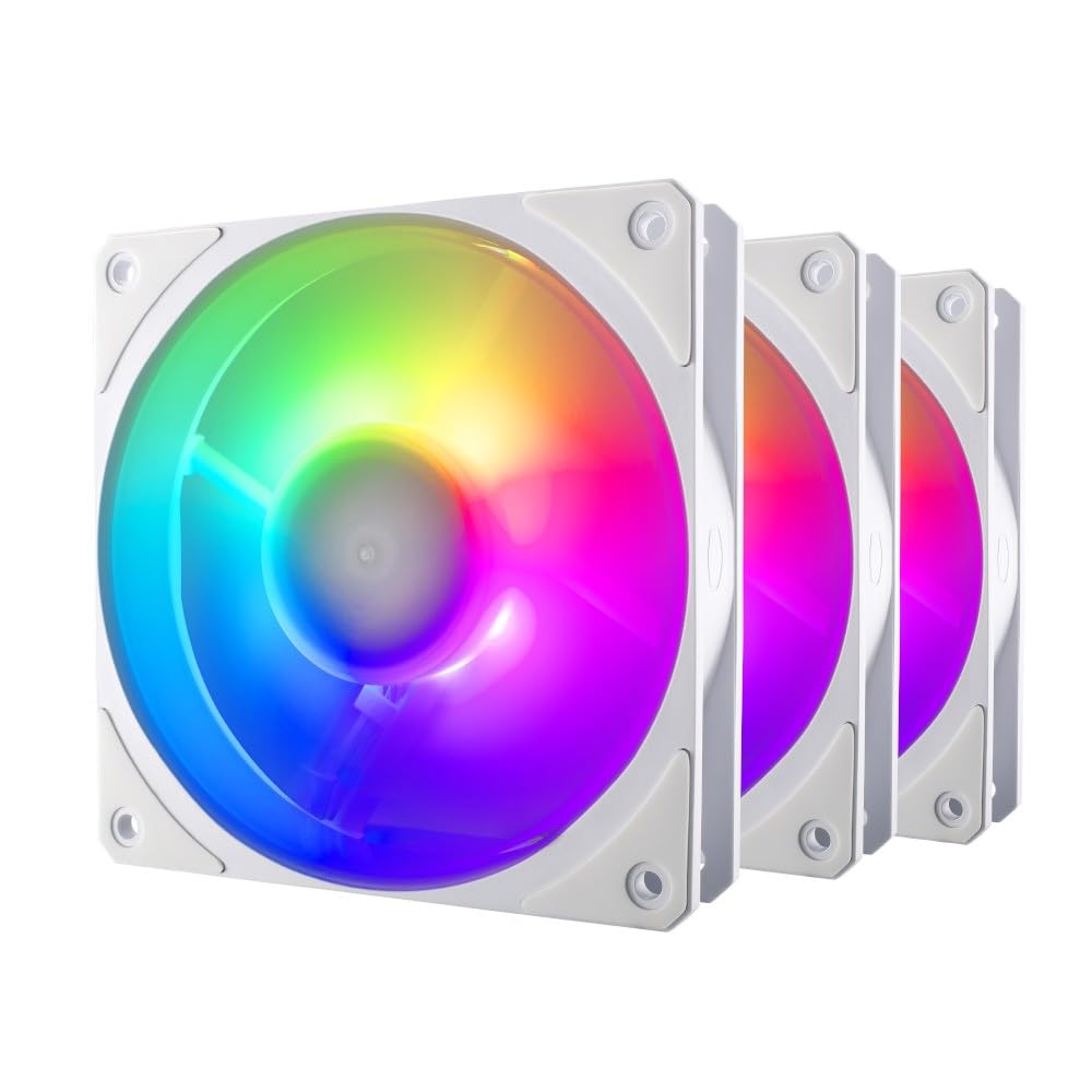 Cooler Master Mobius 120P ARGB | Case fan kit | 3 x 120 mm PWM | White