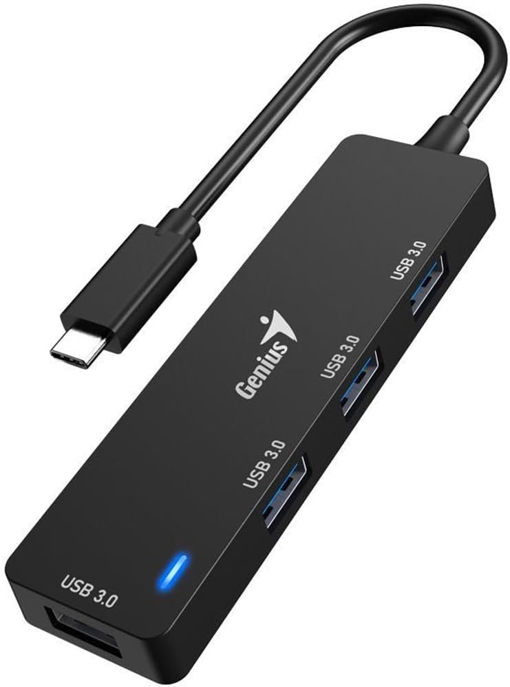 Genius UH-400 | USB-C hub | 4-port USB 3.0 | Black