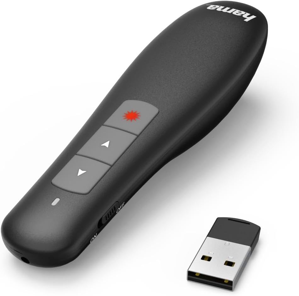 Hama X-Pointer | Wireless laser presenter | 12 m range | Black