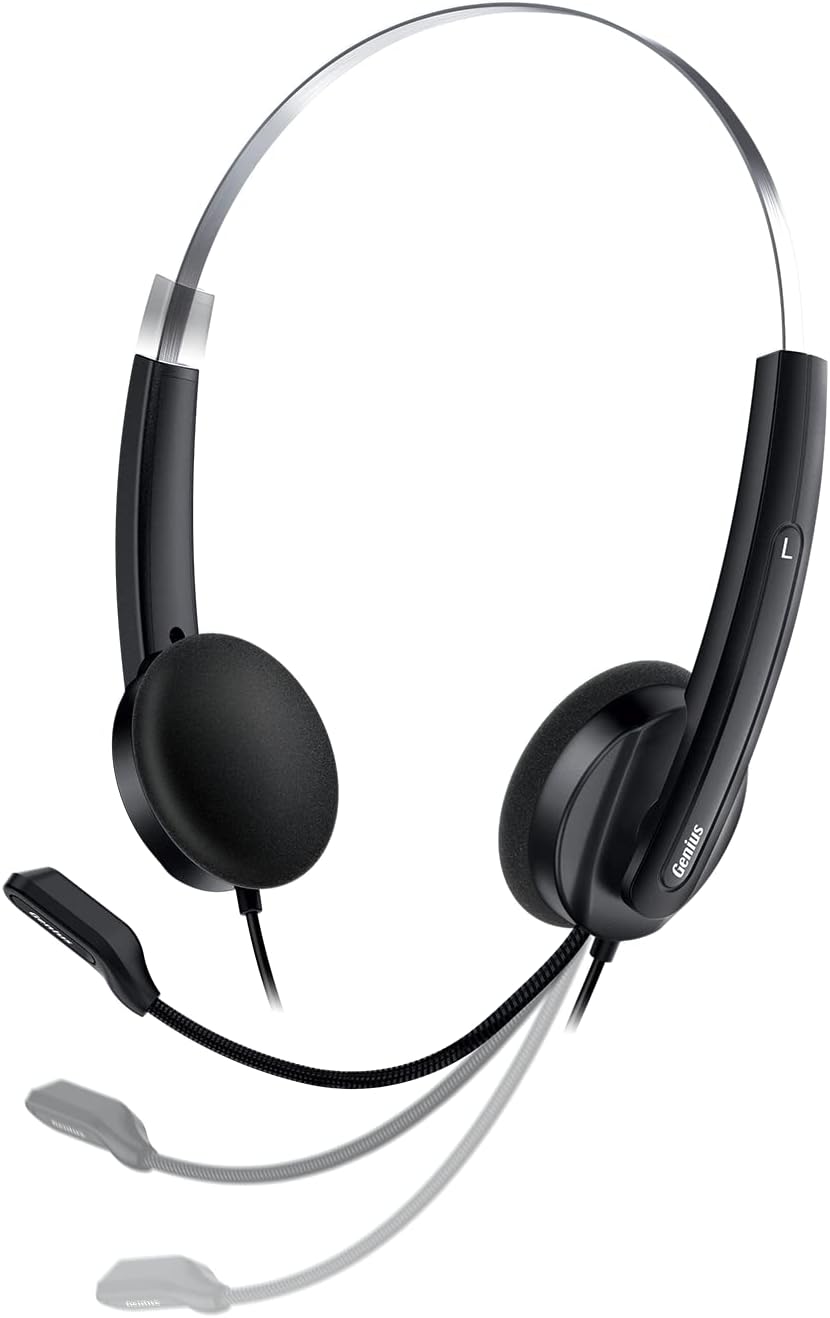 Genius HS-220U | USB headset with microphone | Plug and play | Black