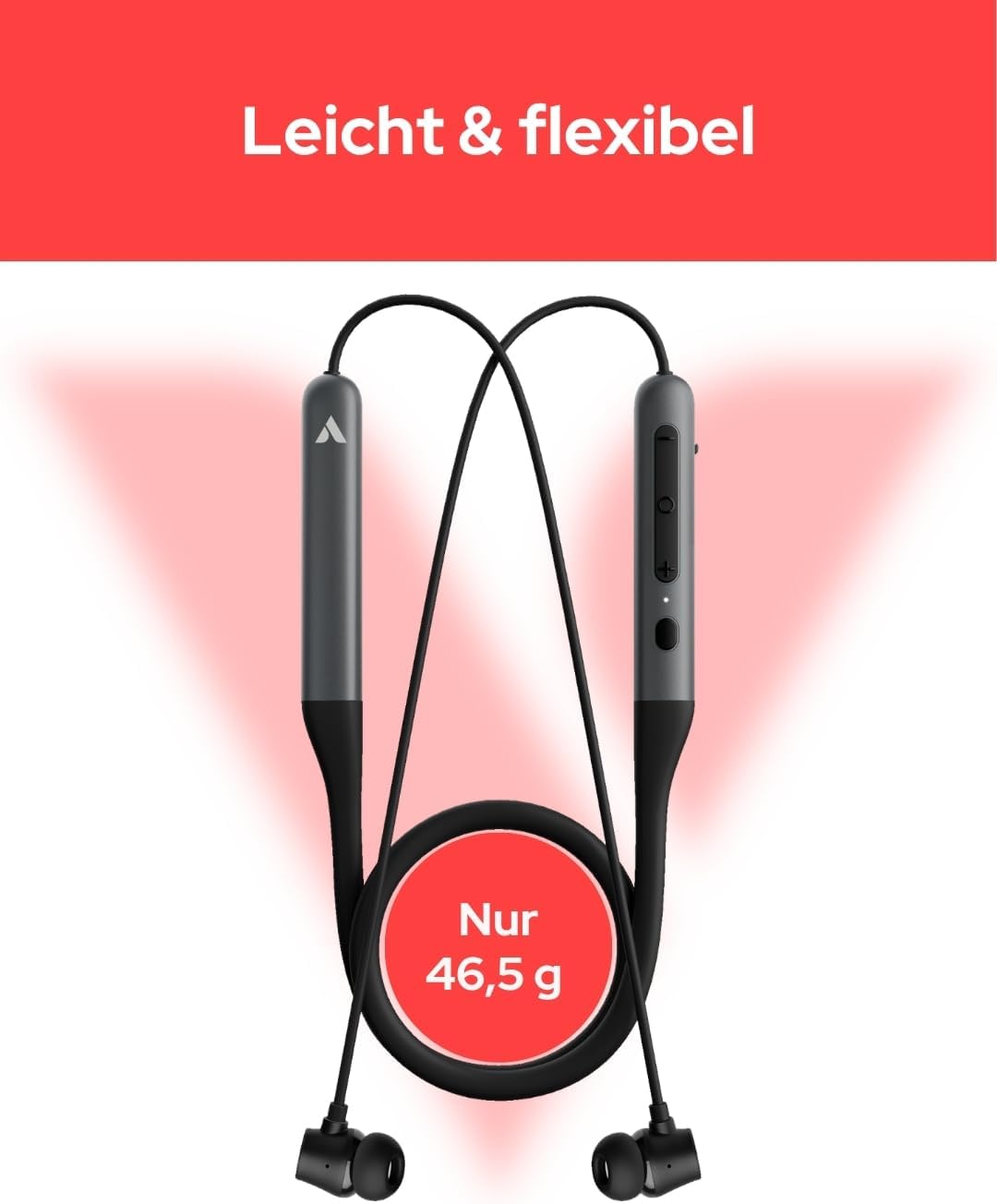 Verbatim TruSound ANC | Wireless neckband earbuds | Bluetooth 5.4 | Black