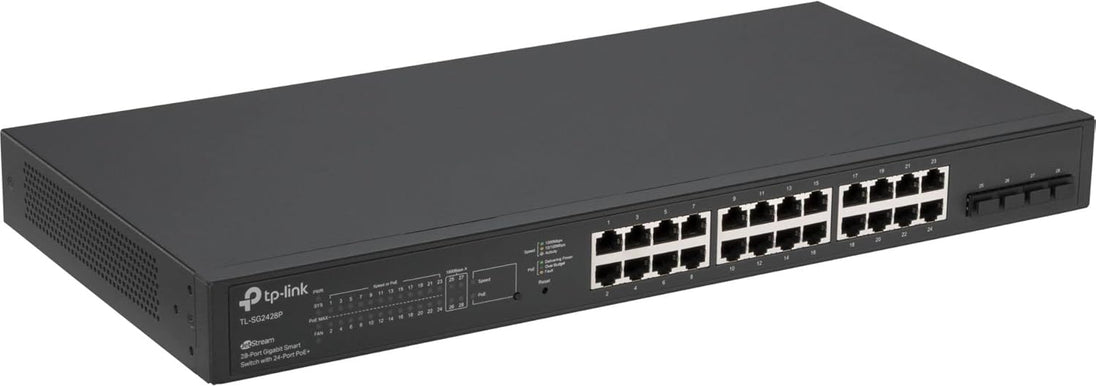 TP-Link JetStream TL-SG2428P | Smart PoE+ switch | 24-port Gigabit and 4 SFP