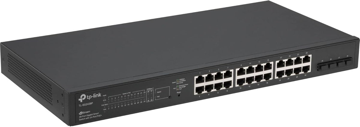 TP-Link JetStream TL-SG2428P | Smart PoE+ switch | 24-port Gigabit and 4 SFP
