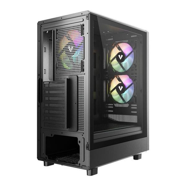 Vida Spire | ATX gaming PC case | 3 ARGB fans | Black