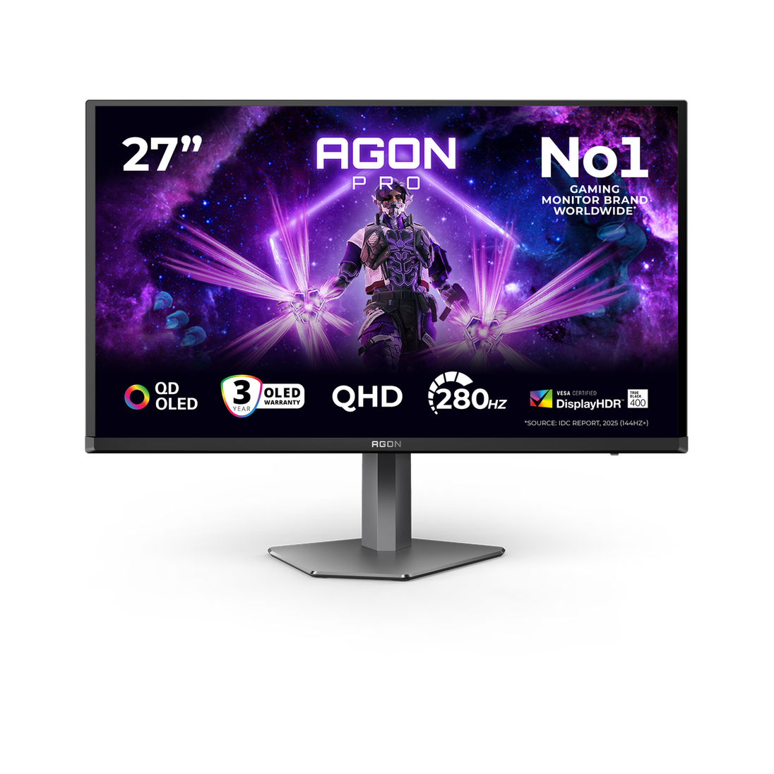AOC AGON PRO AG276QZD2 | QHD QD-OLED gaming monitor | 280Hz | 26.5 inch