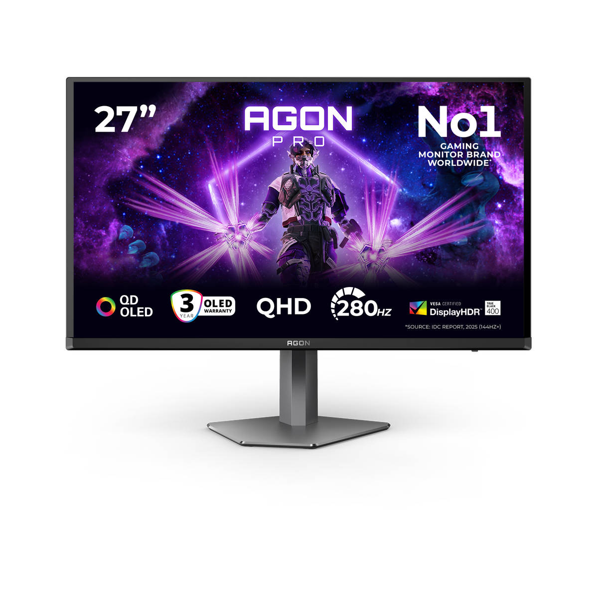 AOC AGON PRO AG276QZD2 | QHD QD-OLED gaming monitor | 280Hz | 26.5 inch