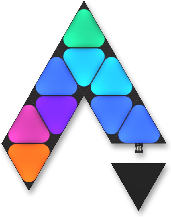 Nanoleaf Shapes | Mini Triangles expansion pack | 10 panels | Ultra Black