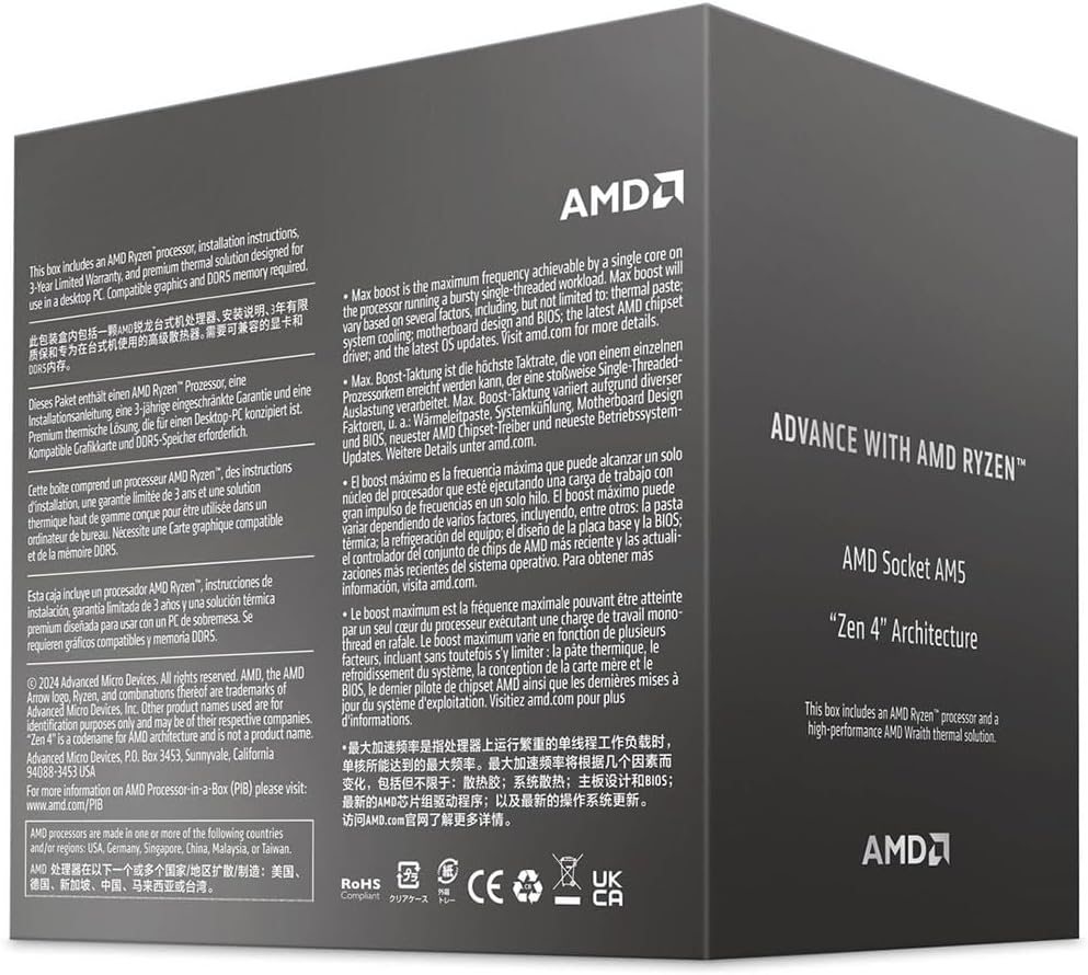 AMD Ryzen 5 8400F | Desktop processor | 6-Core 12-Thread | AM5 boxed