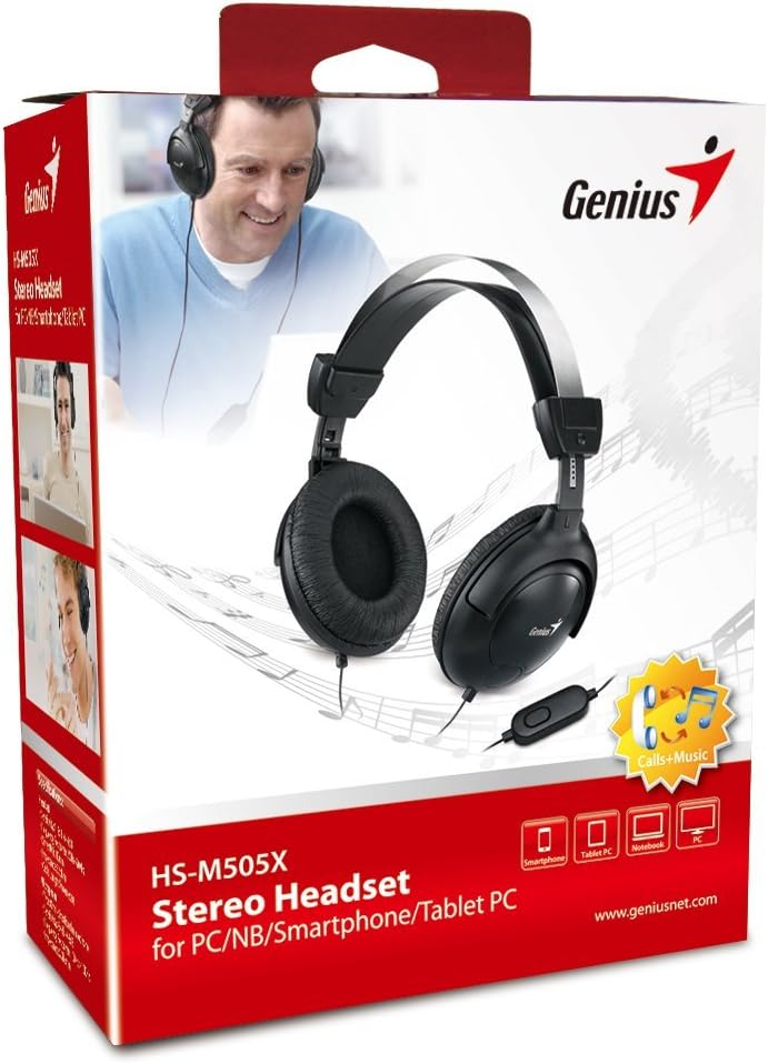 Genius HS-M505X | Wired headset with microphone | 3.5 mm jack | Black
