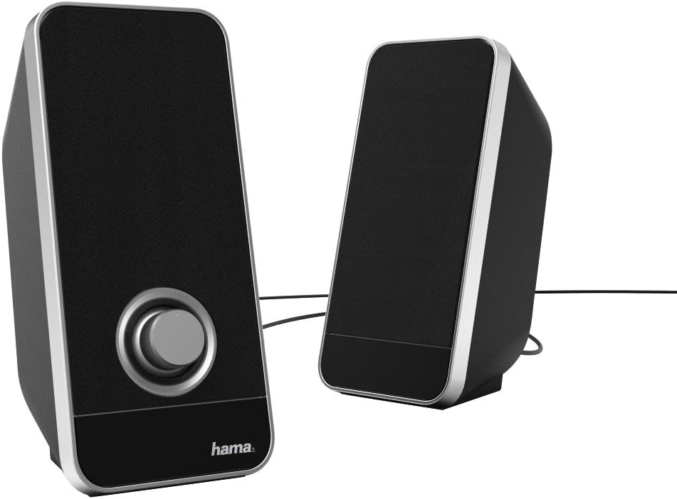 Hama Sonic LS-206 | PC speakers | Wired 2.0 stereo | Black and silver