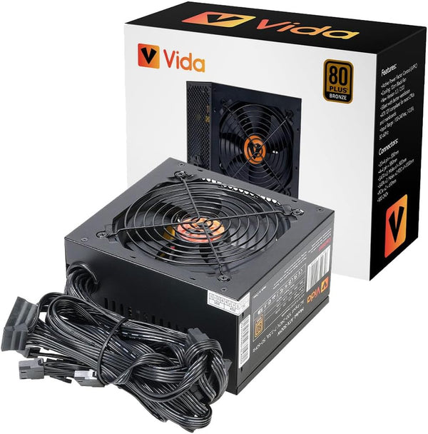 VIDA ATX-500W | ATX power supply | 500W 80+ Bronze | Black