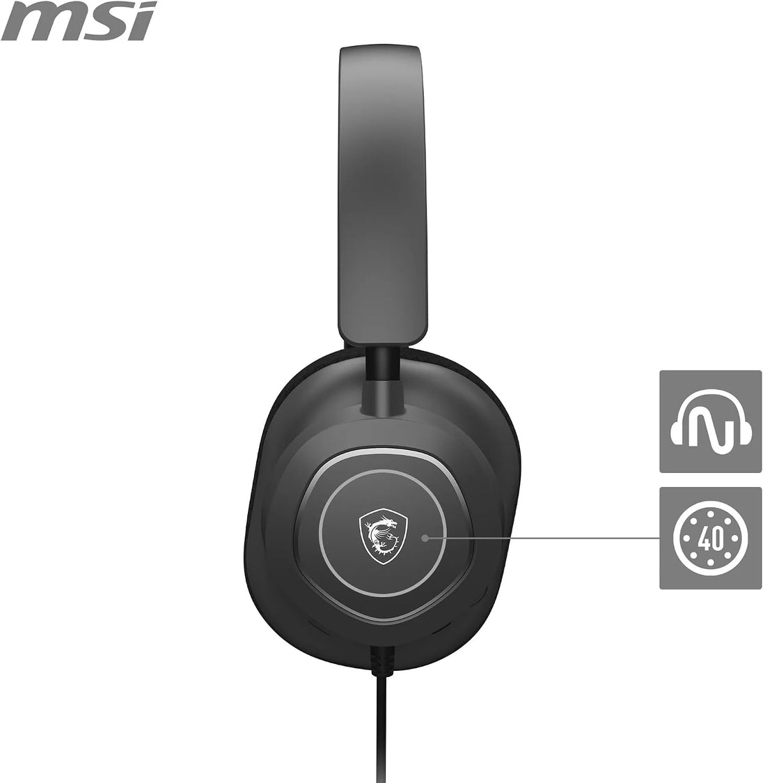 MSI MAESTRO 300 | Wired gaming headset | USB-C | Black