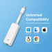 TP-Link UE300C | USB-C to Gigabit Ethernet adapter | Up to 1000 Mbps | White