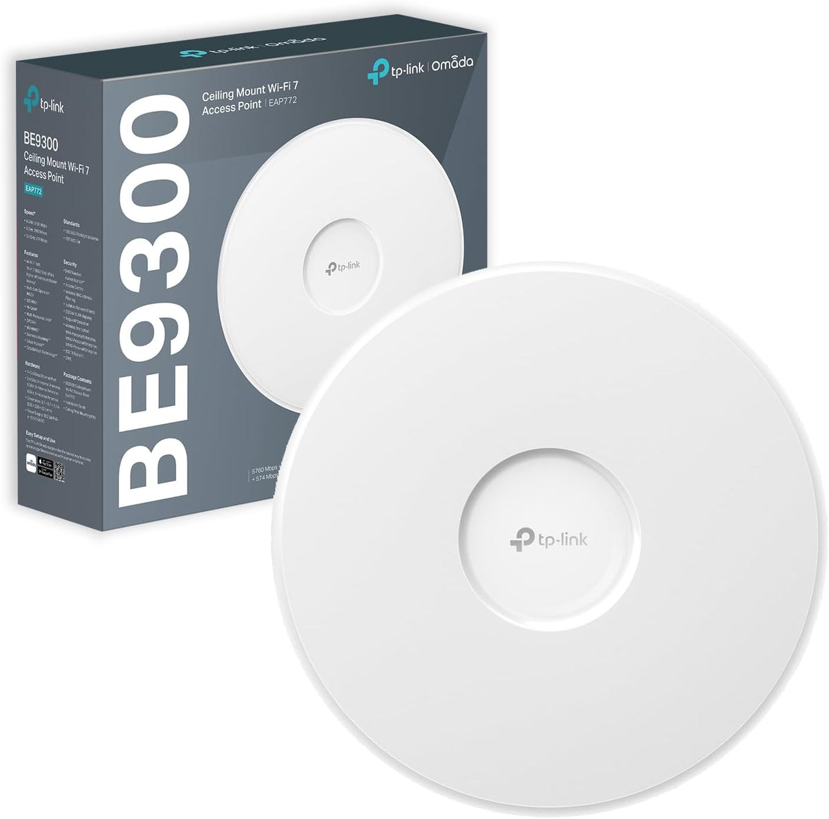 TP-Link Omada EAP772 | Wi-Fi 7 access point | BE9300 tri-band | Ceiling mount
