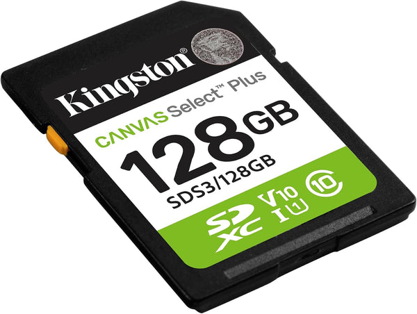 Kingston Canvas Select Plus | 128GB SDXC memory card | UHS-I Class 10 | U1 V10