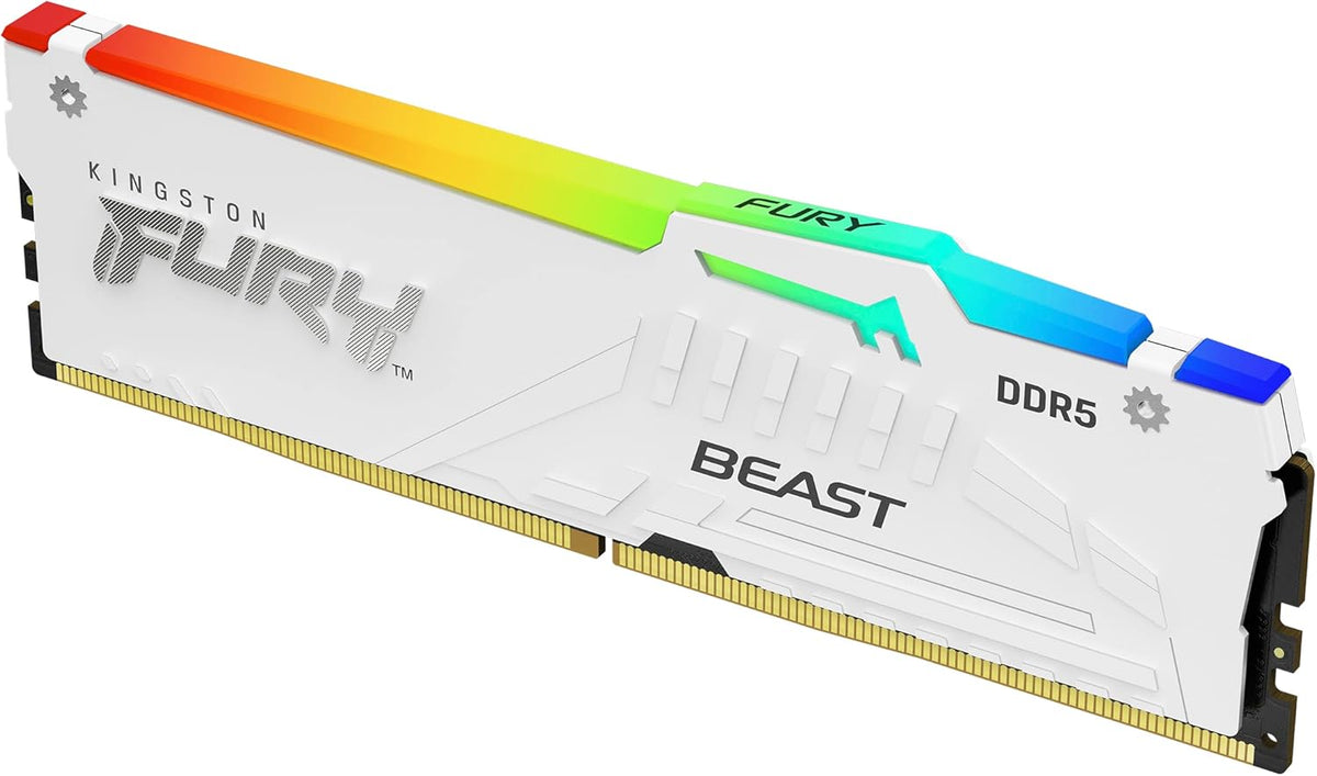 Kingston FURY Beast | DDR5 RAM kit | 32GB 5600MT/s CL36 | White RGB