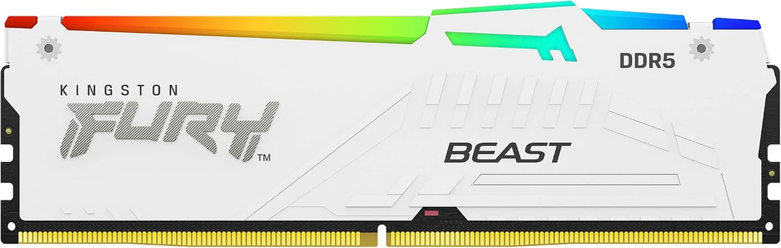 Kingston FURY Beast | DDR5 RAM kit | 32GB 5600MT/s CL36 | White RGB