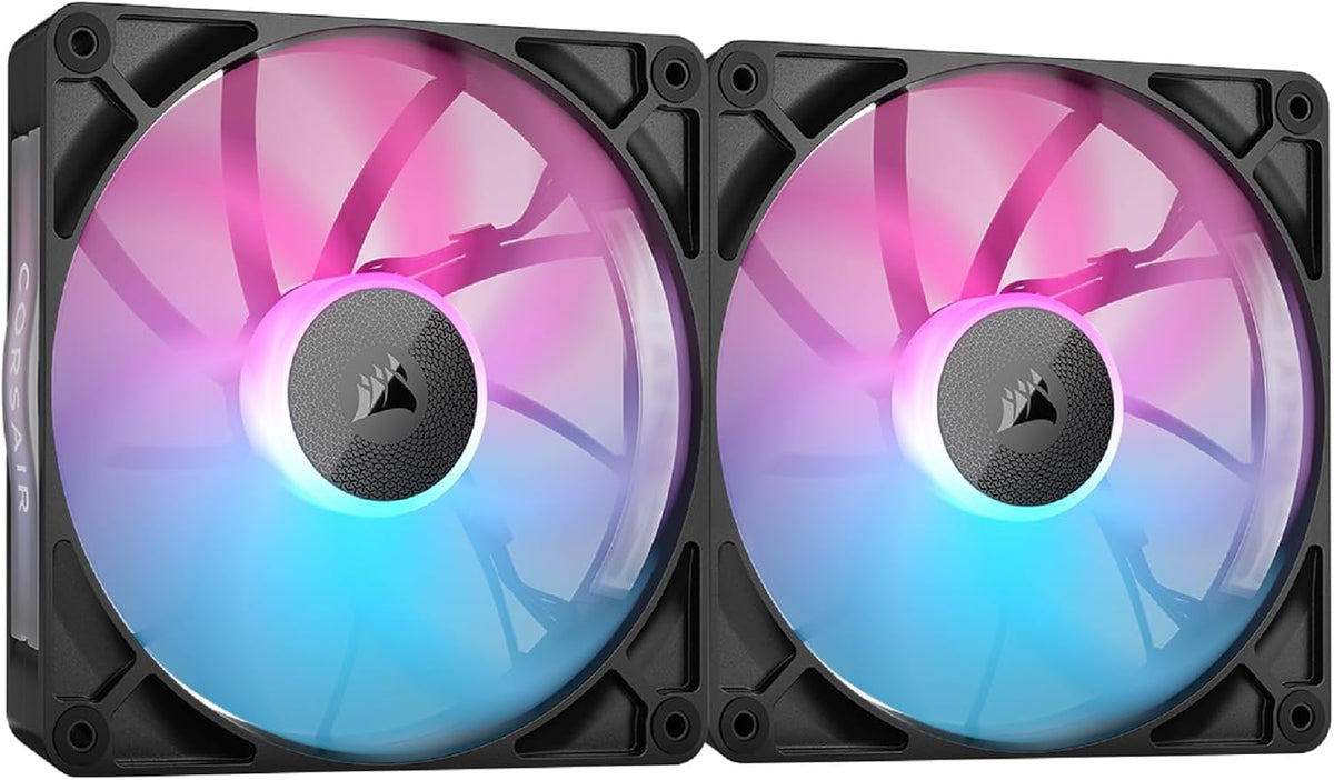 CORSAIR iCUE LINK RX140 RGB | 140mm PWM case fans | Twin starter kit | Black