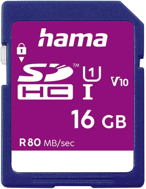 Hama 00124134 | SDHC memory card | 16GB Class 10 UHS-I | 80MB/s