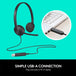 Logitech H340 | USB computer headset | Stereo sound | Black