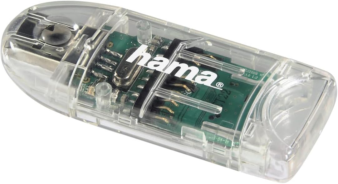 Hama 91092 | USB 2.0 card reader | SD and microSD | Transparent