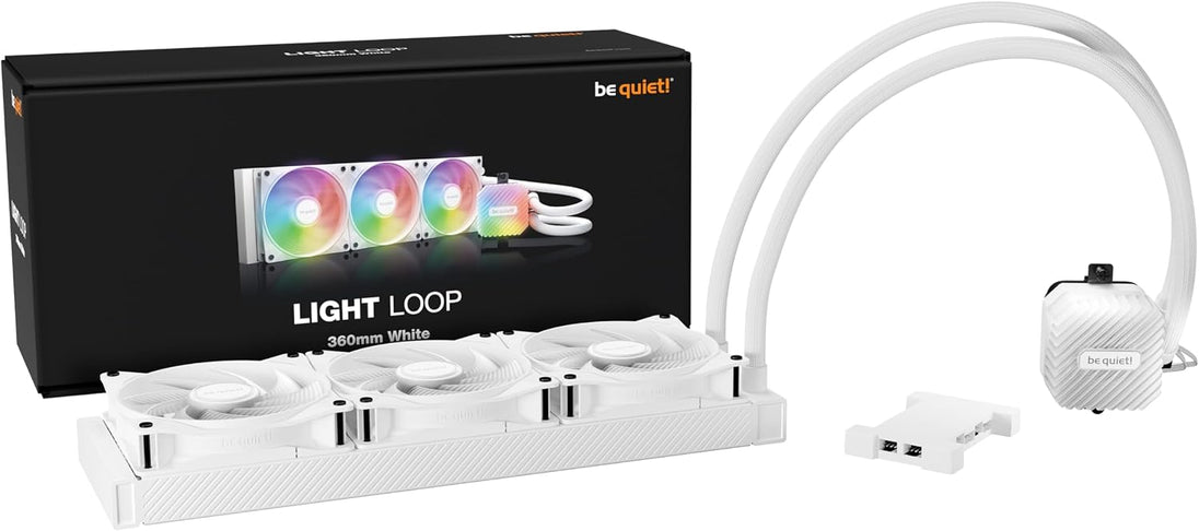 be quiet! LIGHT LOOP 360mm White | AIO CPU water cooler | 3 x 120mm PWM fans