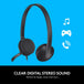 Logitech H340 | USB computer headset | Stereo sound | Black