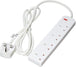 TARGET ELEC4WAY2M | 4 gang mains extension lead | 2m cable | White