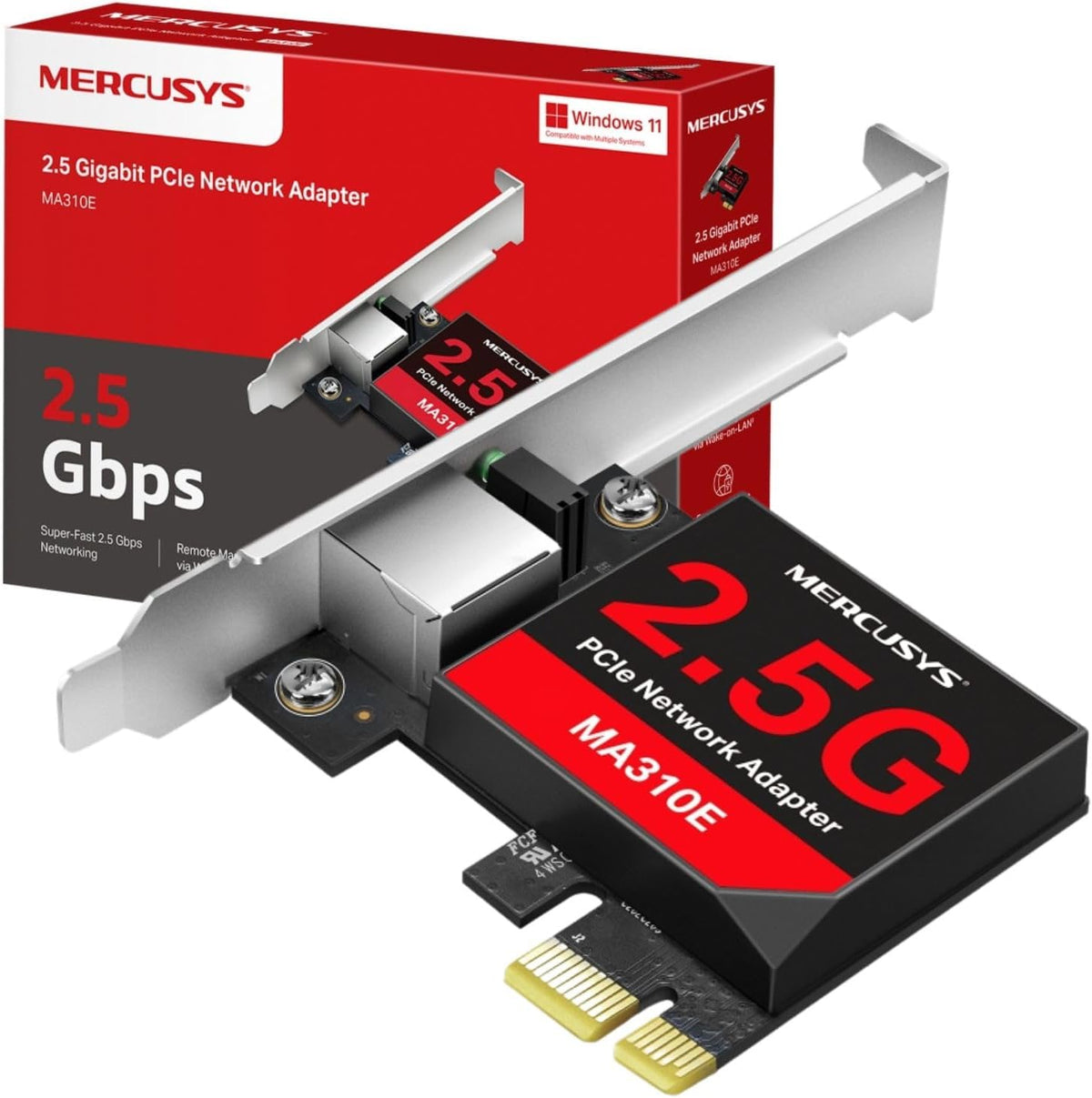 MERCUSYS MA310E | PCIe network adapter | 2.5 Gigabit Ethernet | RJ45